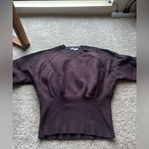 Zara Brown Maroon Knit Sweater